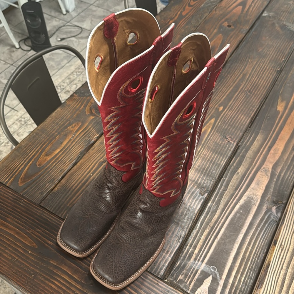 TONY LAMA MEN'S DUSKY BONHAM 3R BUCKAROO WESTERN BOOTS - SQUARE TOE - Picture 7 of 7
